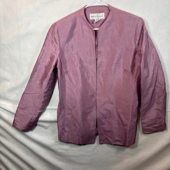 Vintage Rona Rowan Pink Silk Dress & Jacket Size 10 - Picture 11 of 16
